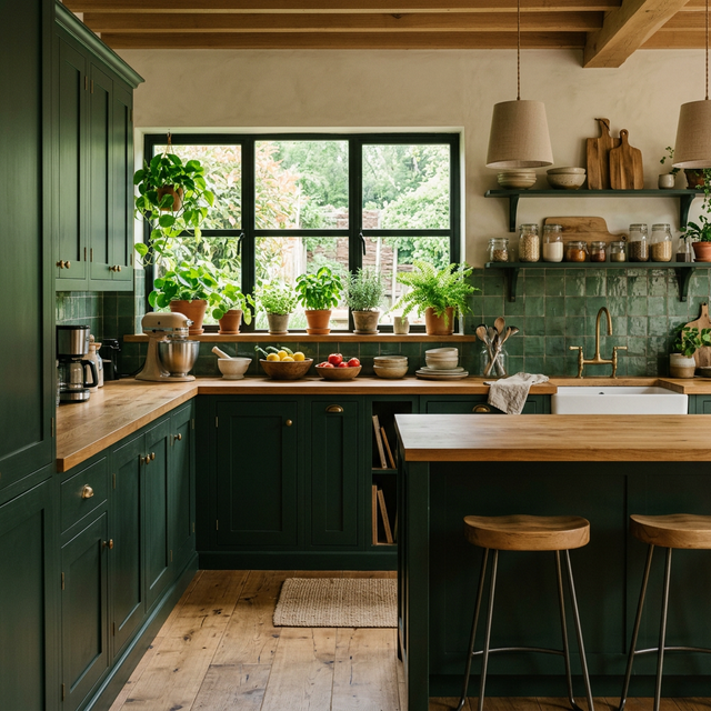 Eco-friendly kitchen background